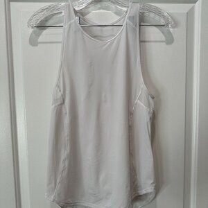 Lululemon Sculpt Tank II | White Mesh Back Workout Tank | Size 4